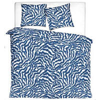 Lenjerie De Pat 200/220 cm  - albastru/alb, Basics, textil (200/220cm)