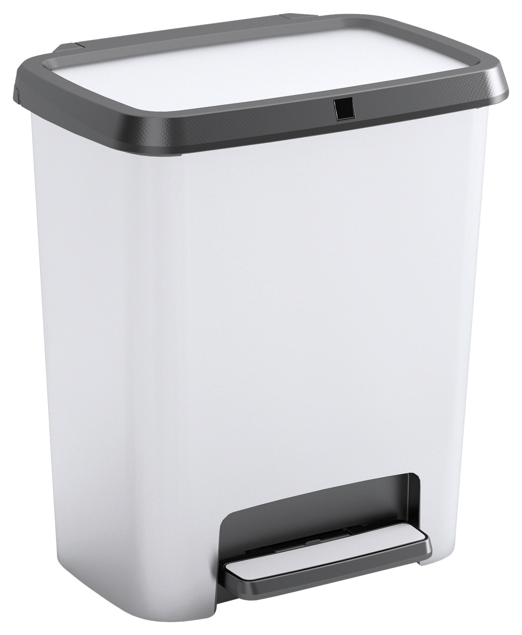 ABFALLEIMER 23 L  - Silberfarben/Schwarz, KONVENTIONELL, Kunststoff (28/43/38cm) - Keter