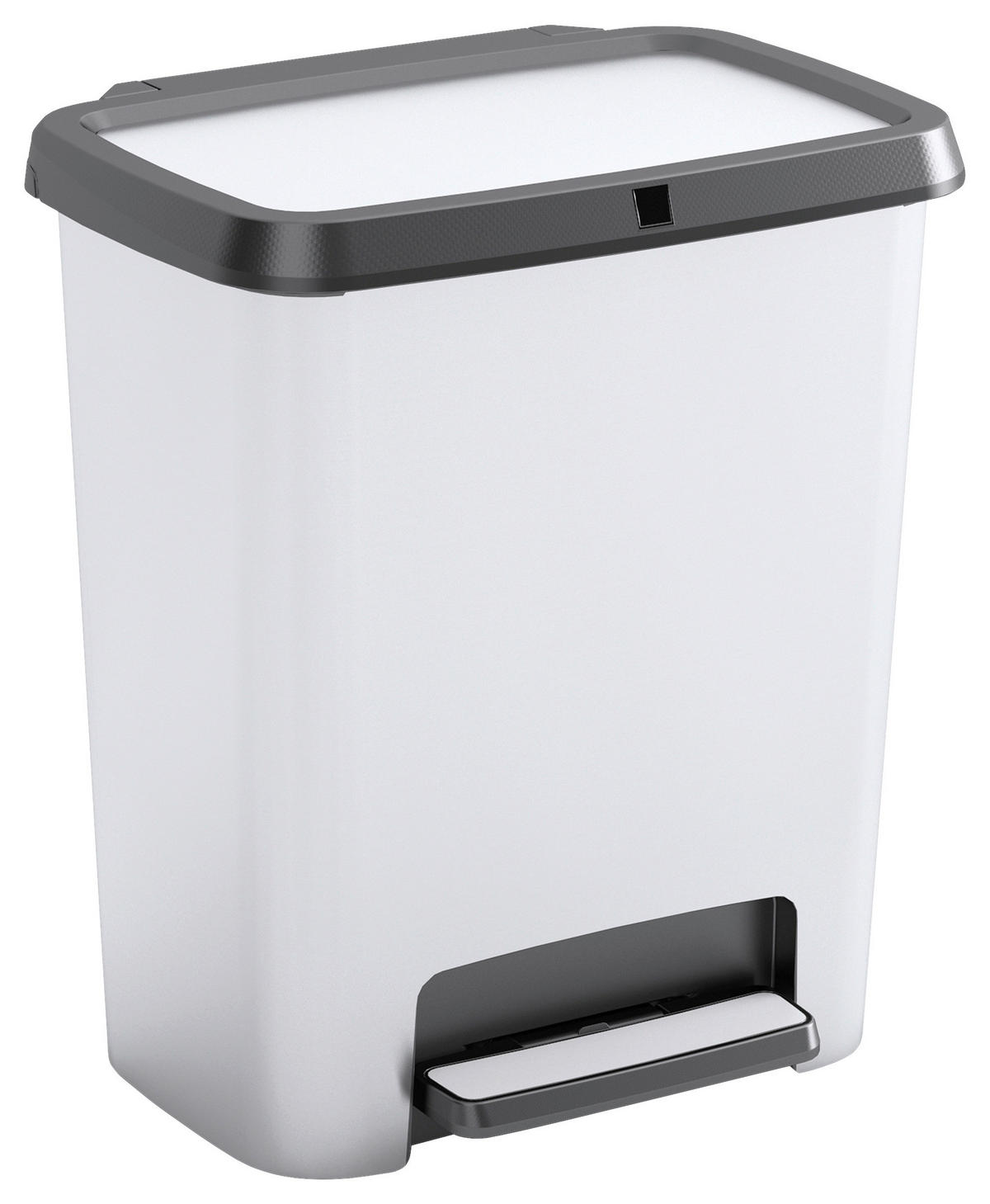 ABFALLEIMER 23 L  - Silberfarben/Schwarz, KONVENTIONELL, Kunststoff (28/43/38cm) - Curver