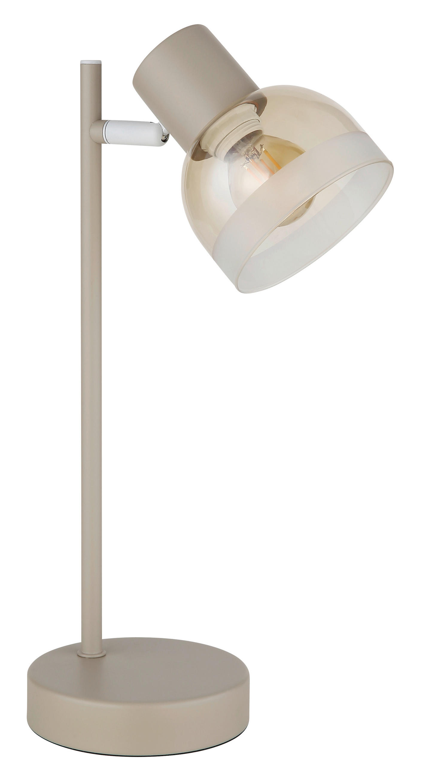 TISCHLEUCHTE Kairo 14,5/12/35 cm  - Sandfarben/Schwarz, Design, Glas/Kunststoff (14,5/12/35cm) - Globo