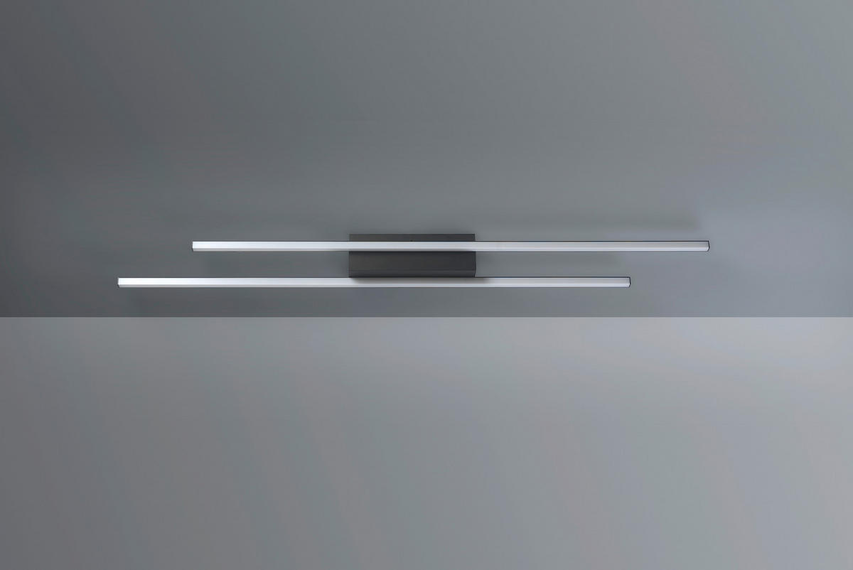 LED-DECKENLEUCHTE 117/11,5/6,5 cm   - Schwarz, Design, Metall (117/11,5/6,5cm) - BOPP