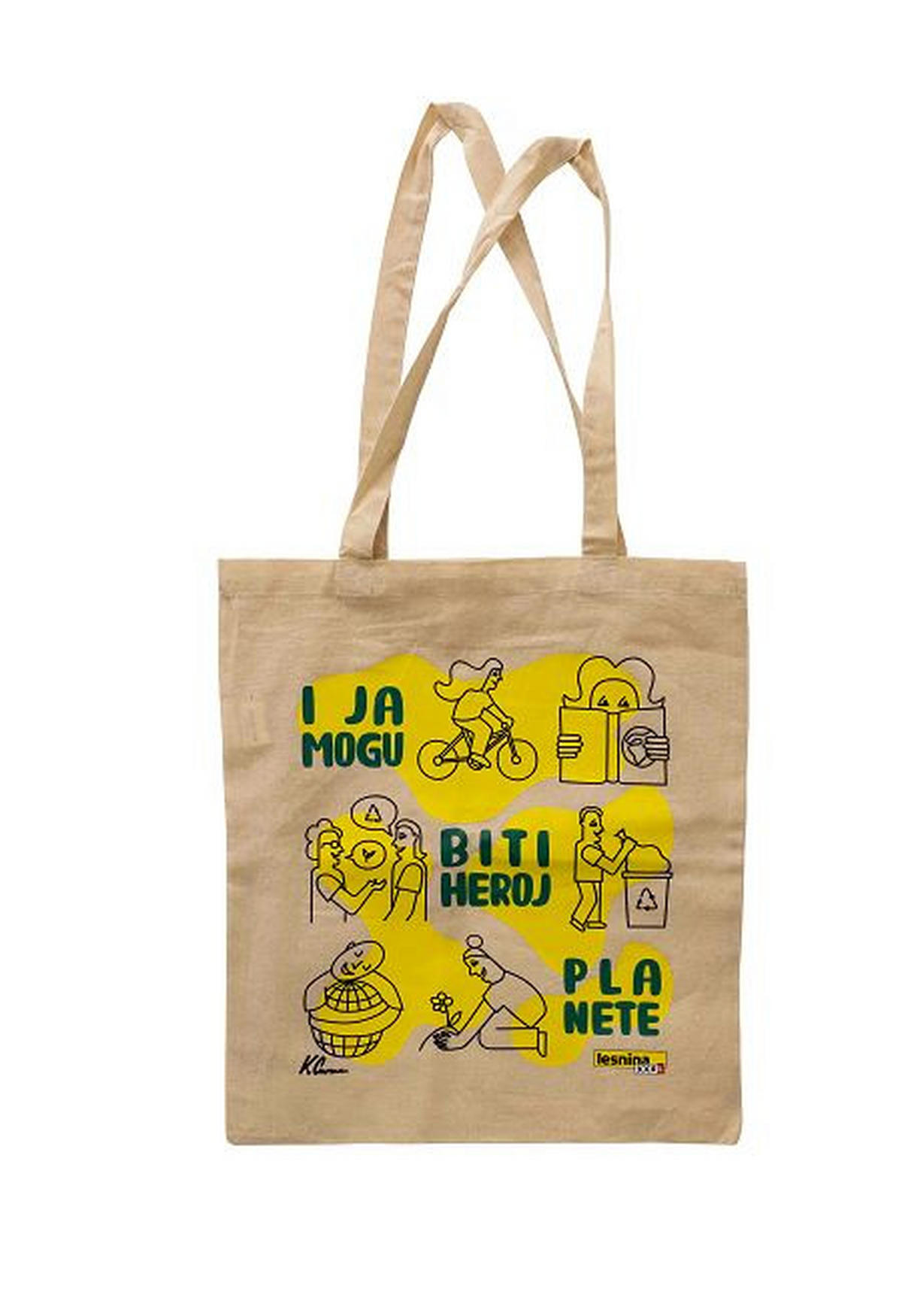 TORBA ZA KUPOVINU  žuta, zelena, crna, bež   - zelena/bež, Basics, tekstil (38/42cm)