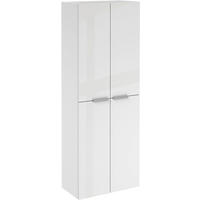 HOCHSCHRANK 60/162/31,8 cm  - Chromfarben/Weiß, MODERN, Glas/Holzwerkstoff (60/162/31,8cm) - Voleo