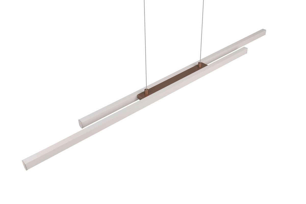 LED-PENDELLEUCHTE    - Braun/Grau, Design, Metall (110,0/150,0/8,5cm)