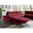 WOHNLANDSCHAFT in Chenille Rot  - Rot/Alufarben, Design, Textil/Metall (170/333/265cm) - Dieter Knoll