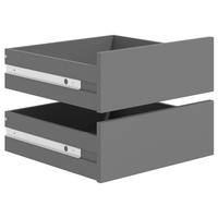 ZÁSUVKOVÝ DIEL, sivá, 44/38/41,5 cm - sivá, Konventionell, kompozitné drevo (44/38/41,5cm) - Xora