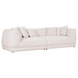 BIGSOFA in Flachgewebe Creme  - Creme/Schwarz, KONVENTIONELL, Kunststoff/Textil (280/75/100cm) - Carryhome