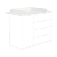 WICKELAUFSATZ Lieven  - Weiß, Basics, Holzwerkstoff (125,9/11,5/78,6cm) - Paidi