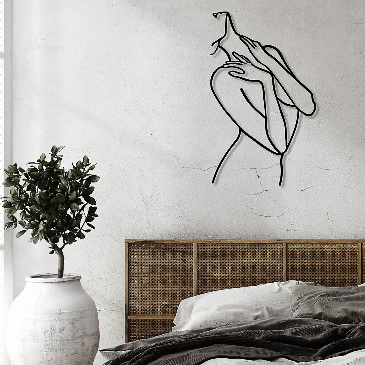 METALLBILD  - Schwarz, Basics, Metall (53/86cm)