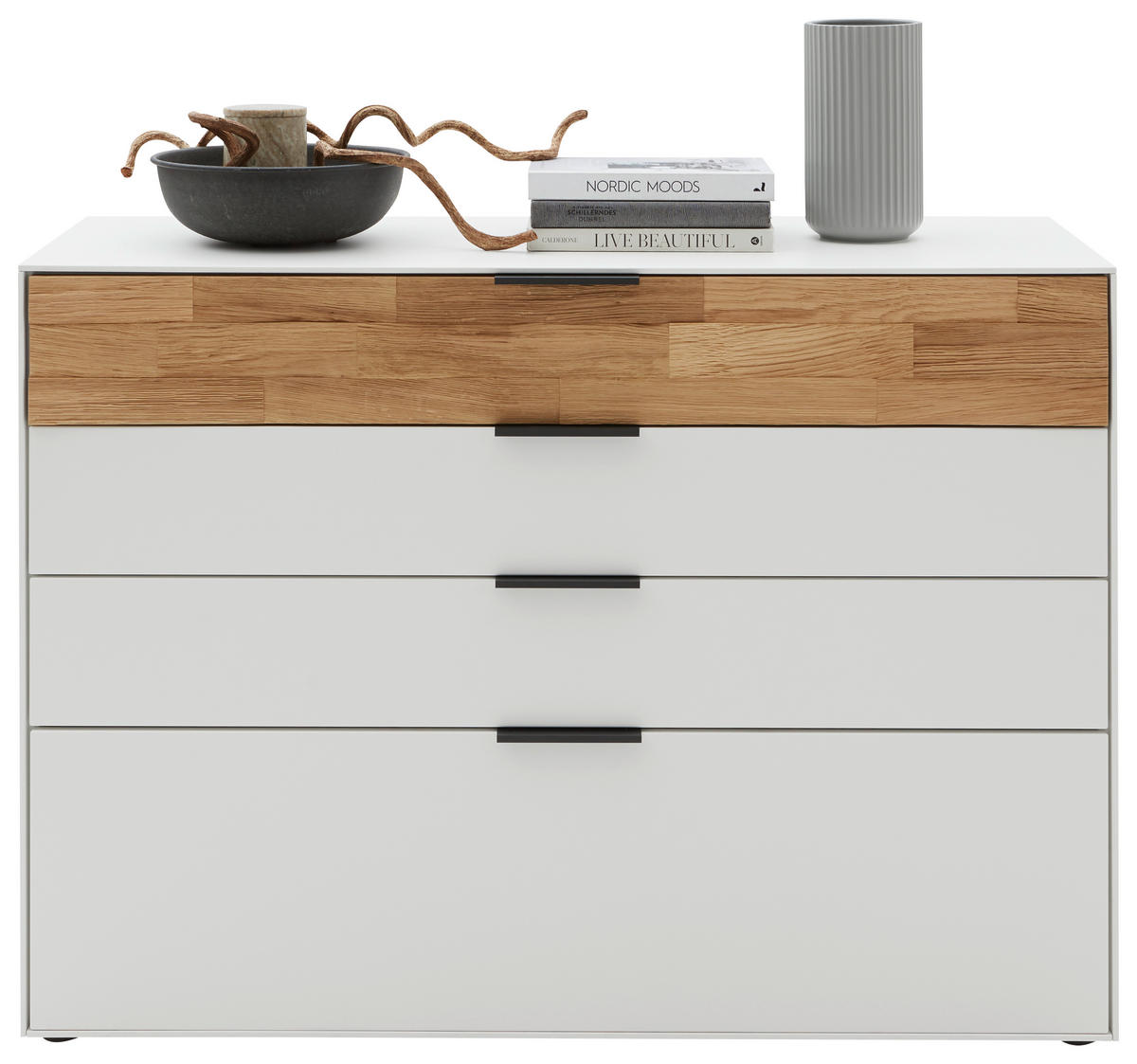 KOMMODE  in 121,9/87,9/45,2 cm  - Wildeiche/Anthrazit, Design, Holz/Holzwerkstoff (121,9/87,9/45,2cm) - Dieter Knoll