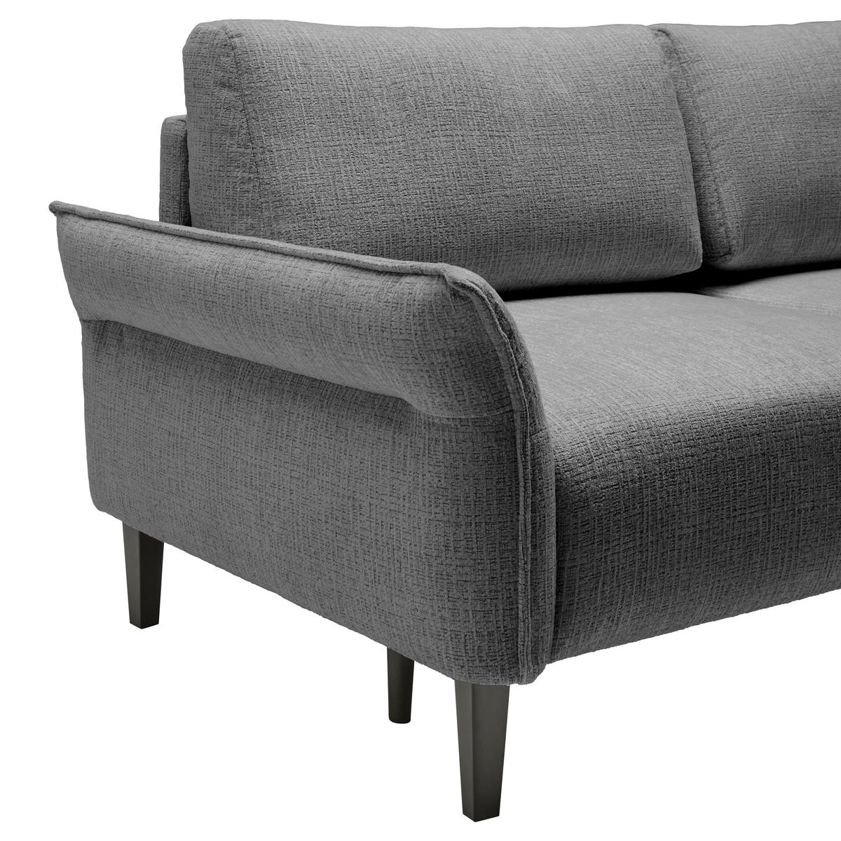 3-SITS SOFFA i vävt tyg antracit  - svart/antracit, Modern, trä/textil (183/85/92cm) - MID.YOU