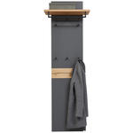 GARDEROBENPANEEL  in 45-60/187/28 cm  - Eiche Bianco/Anthrazit, Design, Holzwerkstoff (45-60/187/28cm) - Dieter Knoll