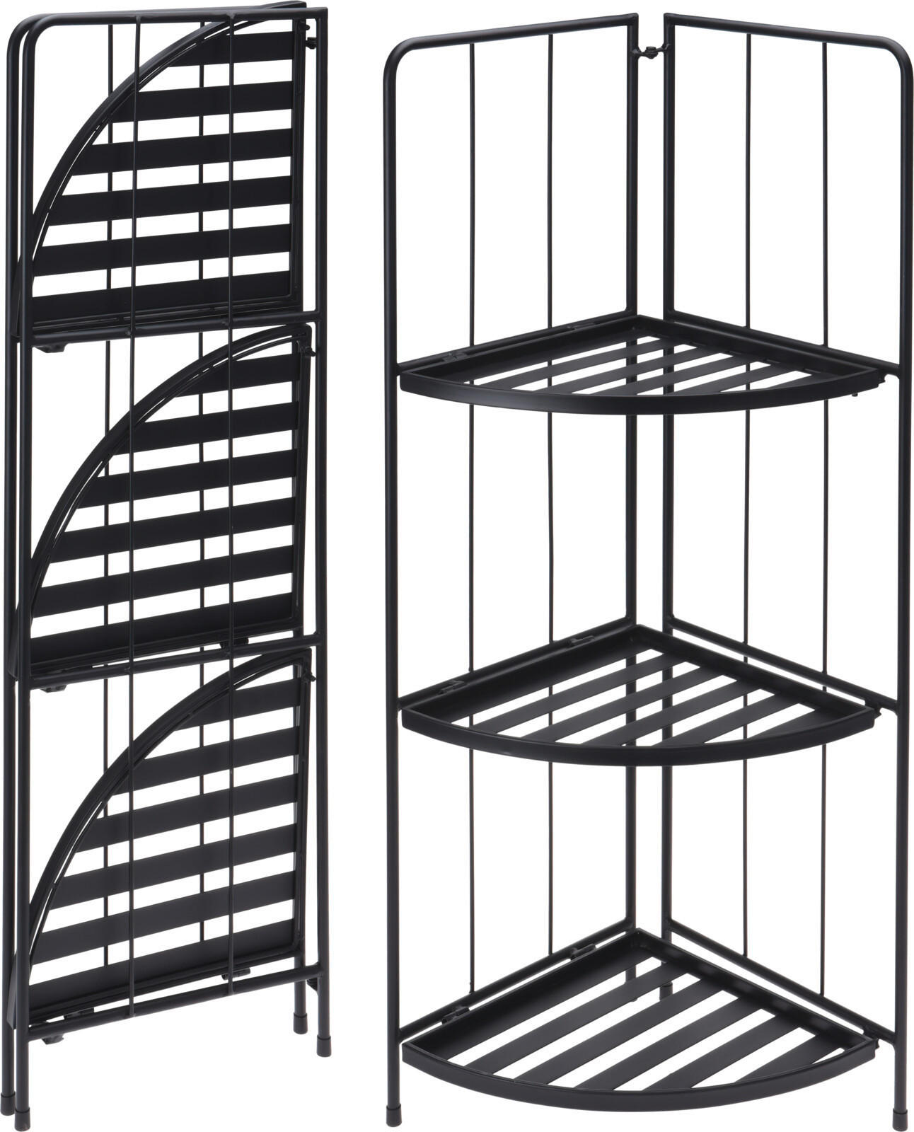 GARTENREGAL Metall  - Schwarz, Basics, Metall (42/30/90cm)