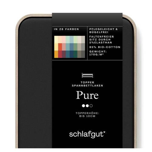 TOPPER-SPANNLEINTUCH 180-200/200-220 cm Jersey  - Schwarz, Basics, Textil (180-200/200-220cm) - Schlafgut