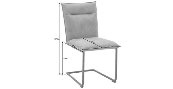 SCHWINGSTUHL in Textil Anthrazit - Anthrazit/Schwarz, Design, Textil/Metall (47/87/62cm) - Valnatura