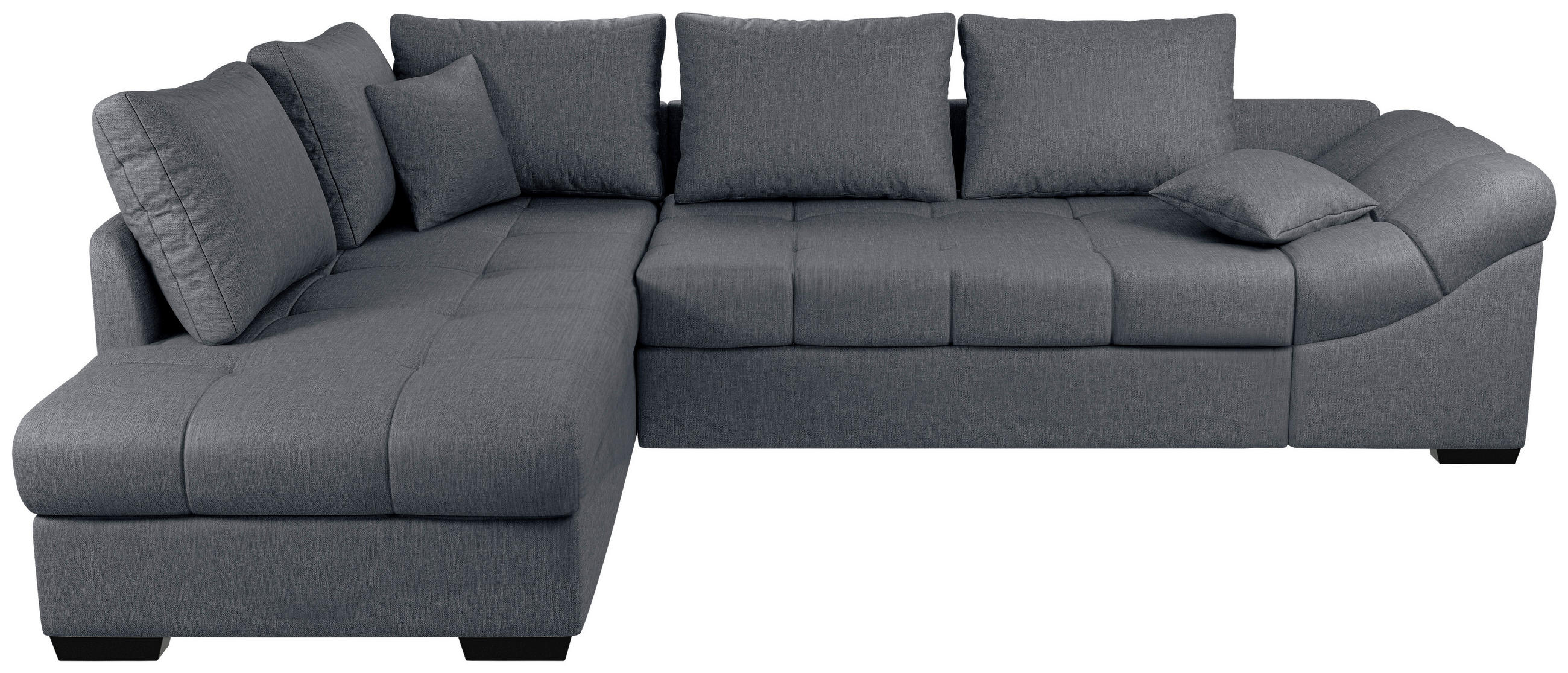 ECKSCHLAFSOFA Anthrazit Mikrofaser  - Anthrazit/Schwarz, MODERN, Holz/Textil (202/298cm) - MID.YOU