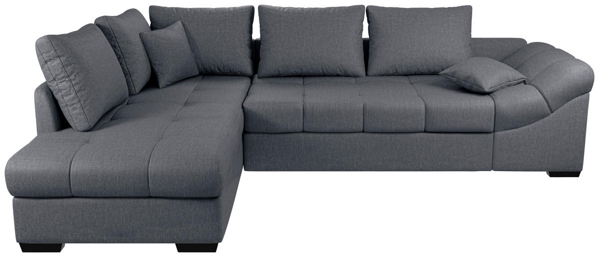 ECKSCHLAFSOFA in Anthrazit Textil   - Anthrazit/Schwarz, Modern, Holz/Textil (202/298cm) - MID.YOU