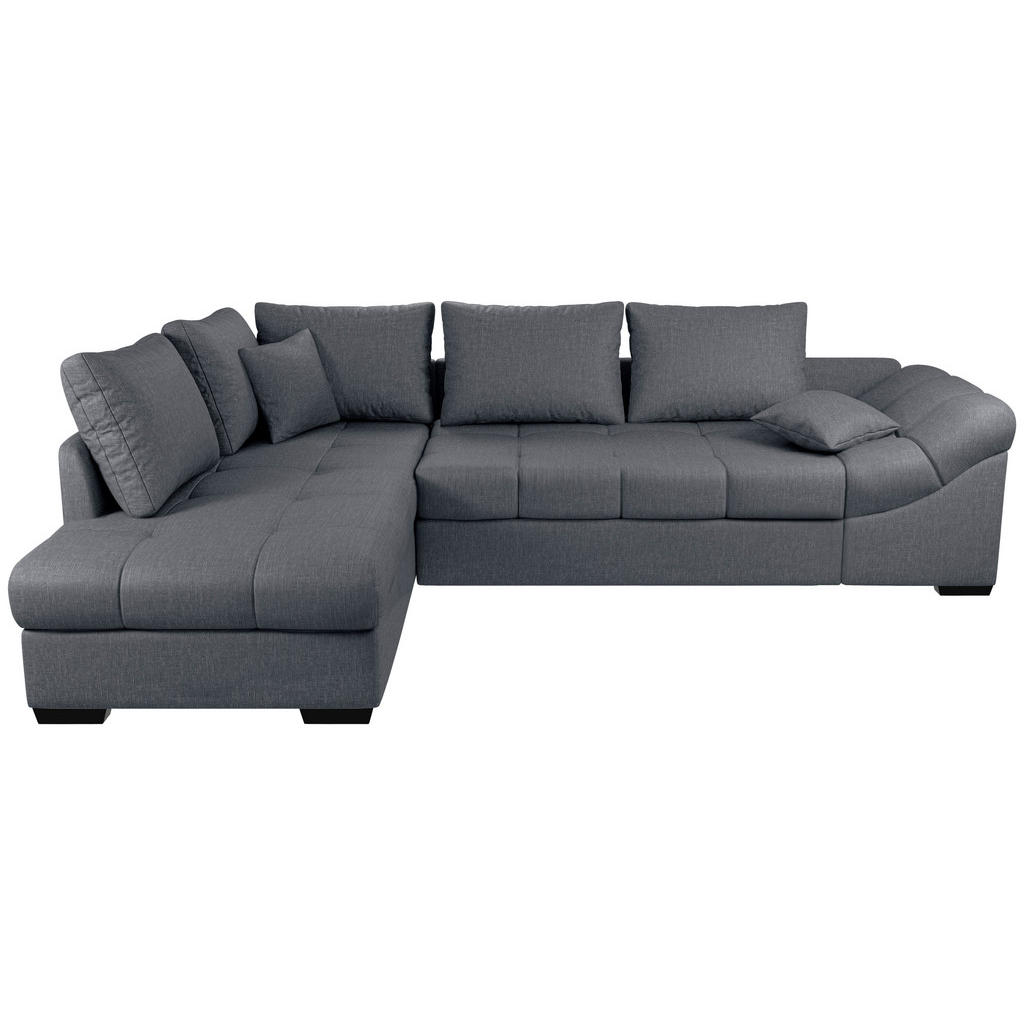Thumbnail - Mid.you Eckschlafsofa Alvito, Anthrazit, Textil, Buche, Uni, 4-Sitzer, Füllung: Schaumstoff, 298x202 cm, Made in EU, Lie...