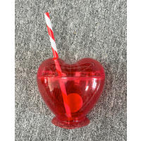 POHÁR  - piros, Basics, műanyag (350ml)