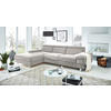 ECKSOFA in Webstoff Silberfarben  - Silberfarben, Konventionell, Textil/Metall (260/82/182cm) - Trendmanufaktur