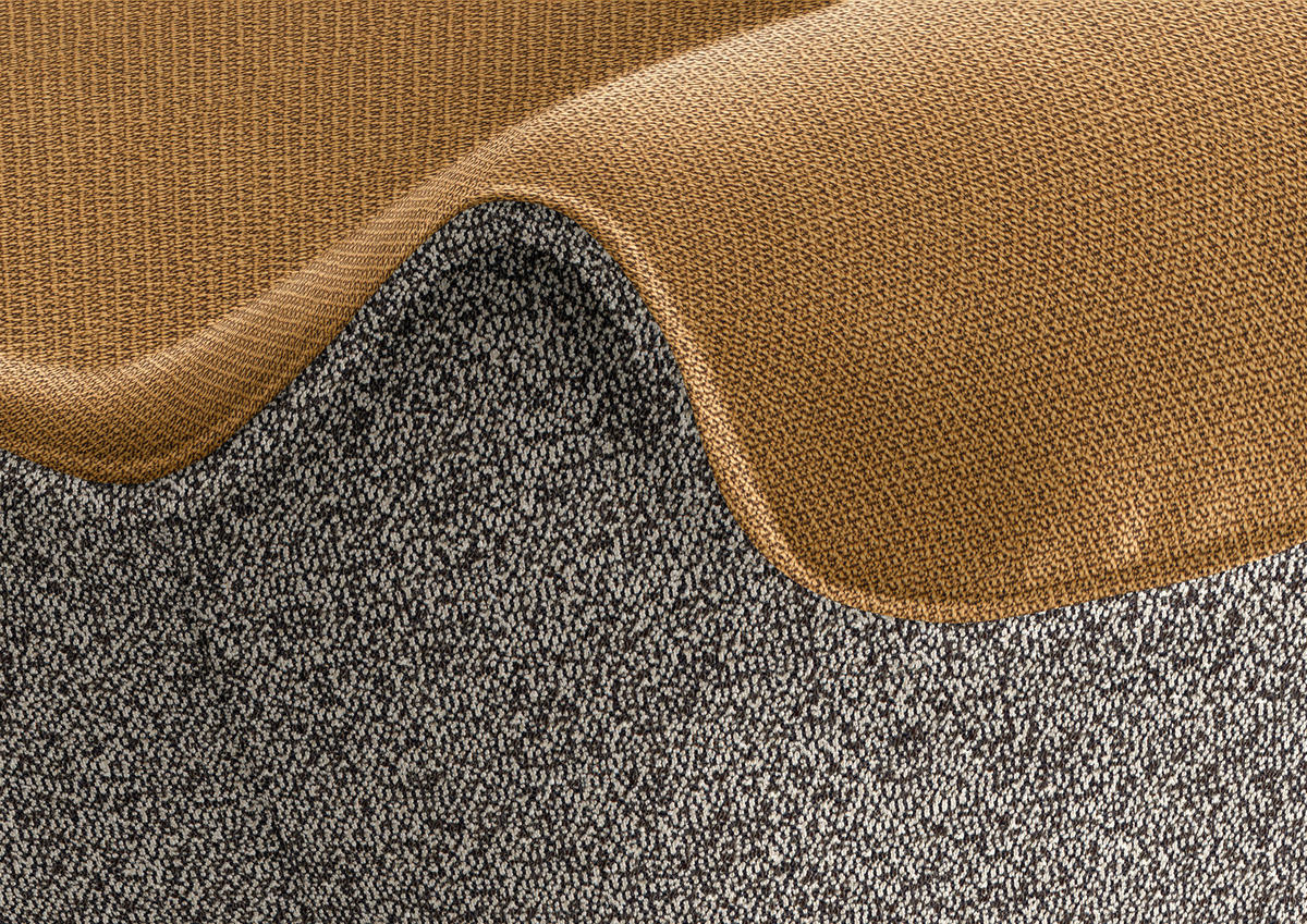 ECKBANK 237/162 cm  in Dunkelbraun, Currygelb  - Currygelb/Eichefarben, Design, Holz/Textil (237/162cm) - Koinor