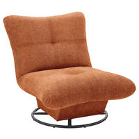 SESSEL Struktur Terracotta  - Terracotta/Schwarz, Konventionell, Textil/Metall (96/75/93cm) - Carryhome