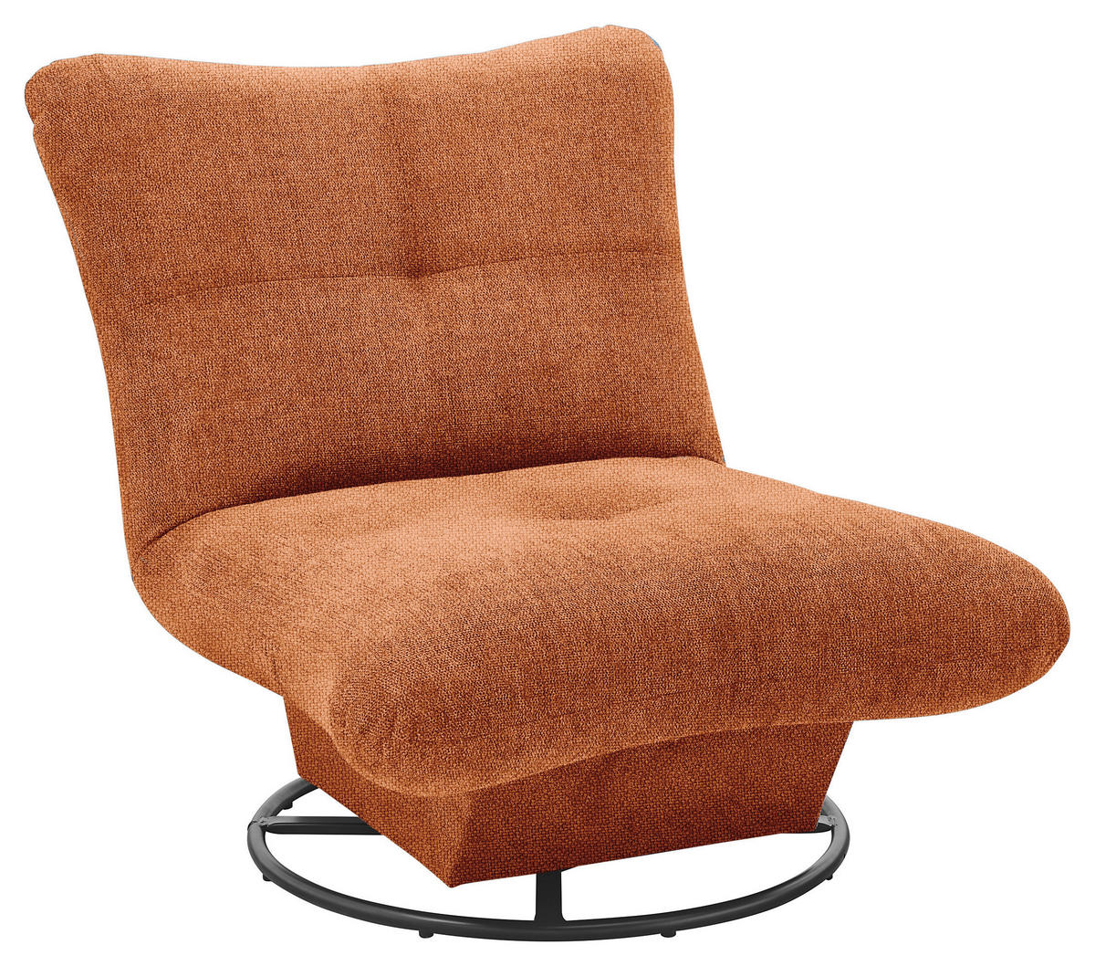 SESSEL Struktur Terracotta  - Terracotta/Schwarz, Konventionell, Textil/Metall (96/75/93cm) - Carryhome