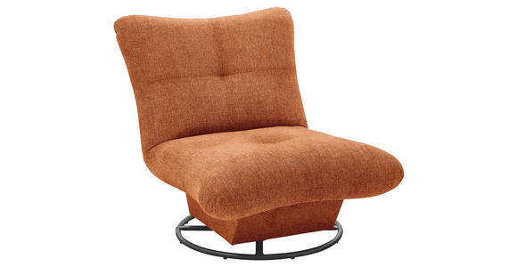 SESSEL in Struktur Terracotta  - Terracotta/Schwarz, KONVENTIONELL, Textil/Metall (96/75/93cm) - Carryhome