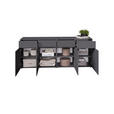 SIDEBOARD  200/79,6/39,8 cm 4 Schublade(n)  - Anthrazit/Schwarz, Design, Holzwerkstoff/Kunststoff (200/79,6/39,8cm) - Xora