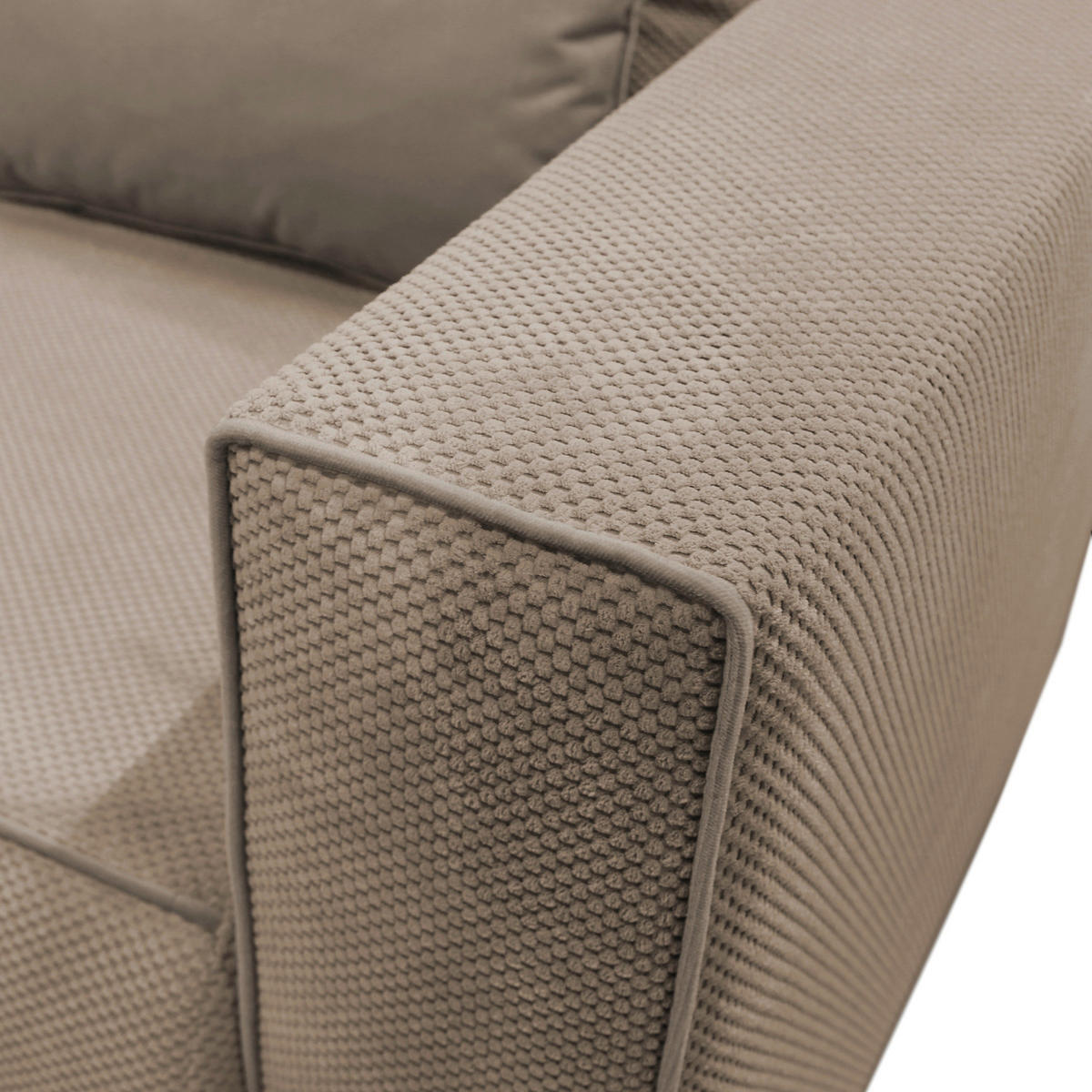 RÉCAMIERE Taupe Plüsch  - Taupe/Rosa, Design, Kunststoff/Textil (168/73/99cm) - MID.YOU