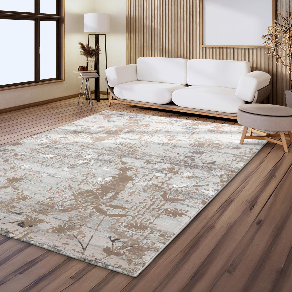 WEBTEPPICH 80/150 cm Antea Grau, Beige  - Beige/Grau, Design, Textil (80/150cm) - Novel