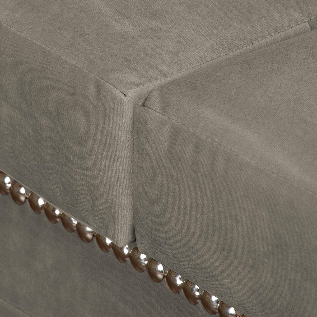 SESSEL in Velours Taupe  - Taupe, Design, Holz/Textil (110/82/90cm) - P & B