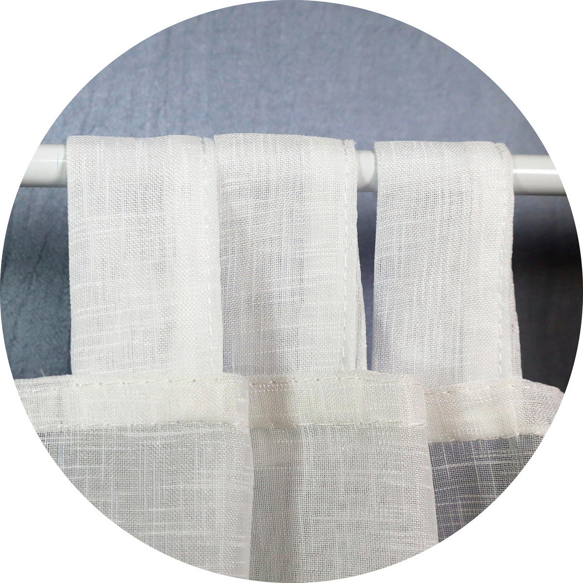 KURZGARDINE    150/50 cm  - Weiß, Basics, Textil (150/50cm)