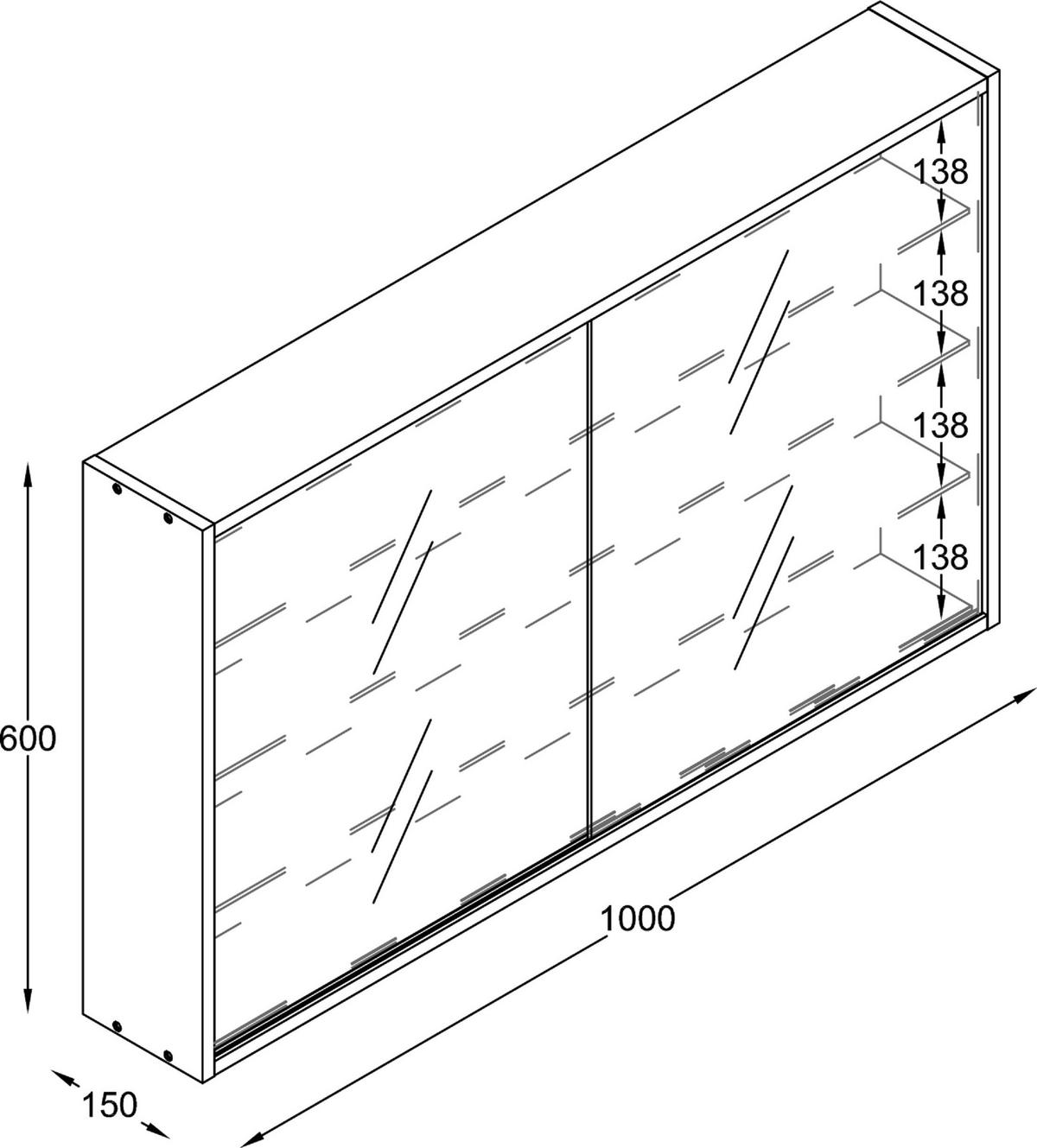 HÄNGEVITRINE in Anthrazit   - Anthrazit, Design, Glas/Holzwerkstoff (100/60/15cm) - MID.YOU