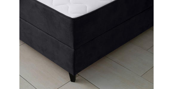 BOXBETT 120/200 cm  in Schwarz  - Schwarz, KONVENTIONELL, Kunststoff/Textil (120/200cm) - Carryhome