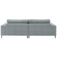 ECKSOFA  in Flachgewebe Hellblau  253/177 cm  - Schwarz/Hellblau, Design, Textil/Metall (253/177cm) - Dieter Knoll