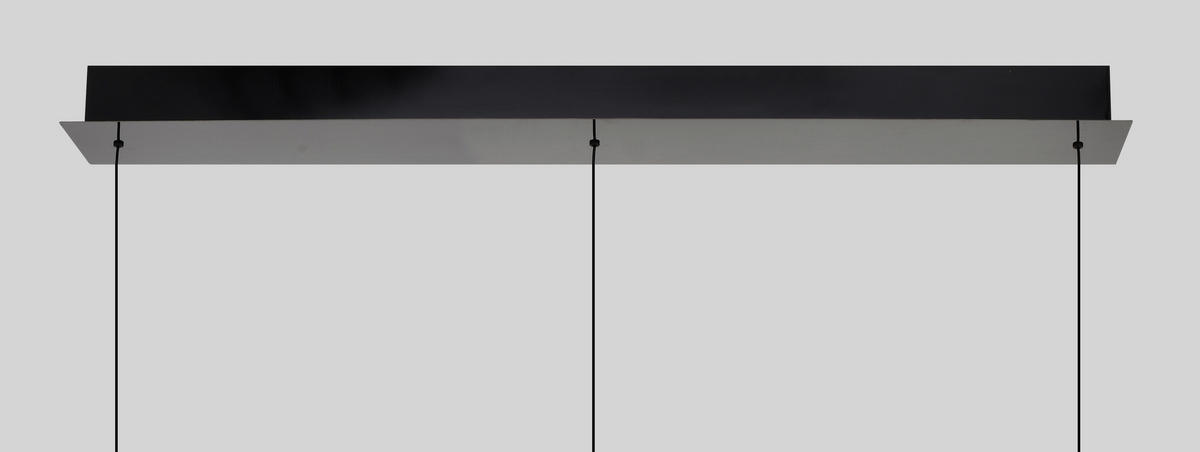 LED-HÄNGELEUCHTE Gubbio 94/150/22 cm  - Schwarzchrom, Design, Metall (94/150/22cm)