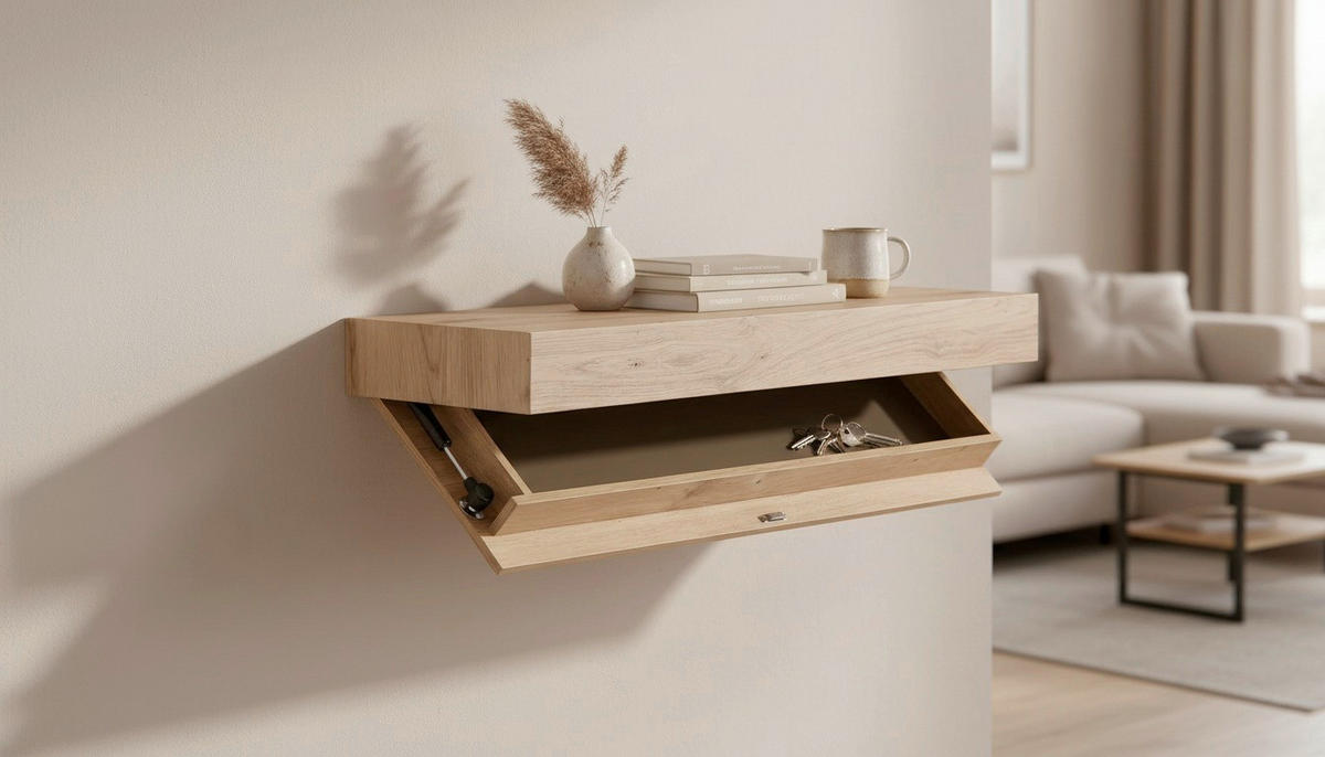 WANDREGAL  - Eichefarben, Basics, Holzwerkstoff (80/7/24cm) - Xora