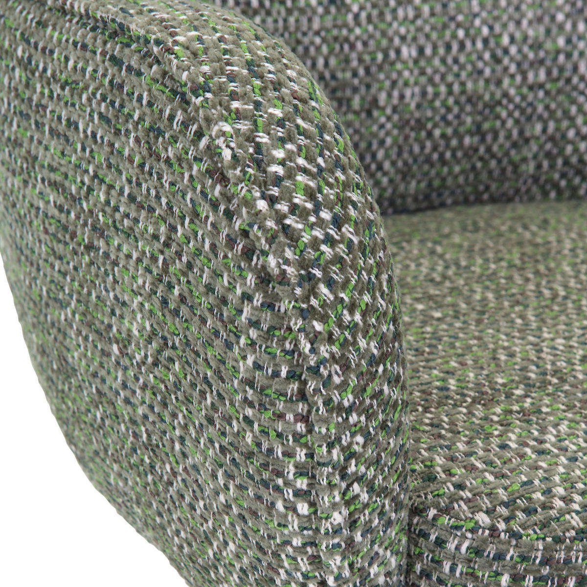 ARMLEHNSTUHL  in Chenille  - Schwarz/Grün, MODERN, Textil/Metall (63/88/63cm) - Livetastic