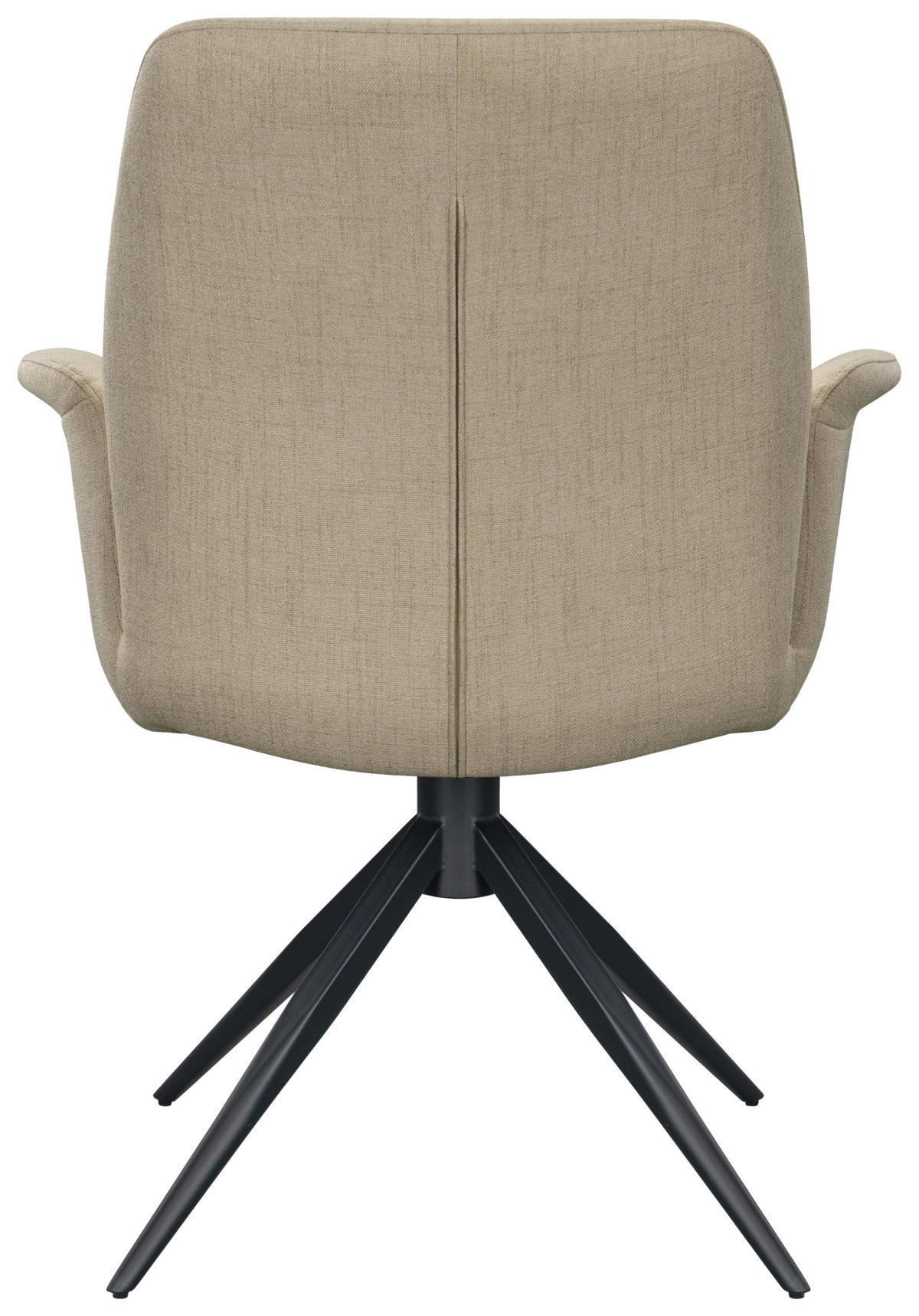 ARMLEHNSTUHL  Sitzfläche 360° drehbar, automatische Rückholfunktion Mikrofaser  Schwarz, Beige  - Beige/Schwarz, Design, Textil/Metall (66/89/64,5cm) - Novel