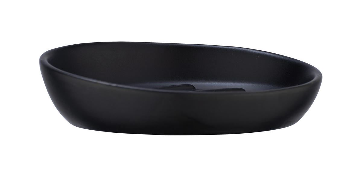 SAVONIERĂ ceramică  - negru, Basics, ceramică (11,5/3/11,5cm) - Wenko