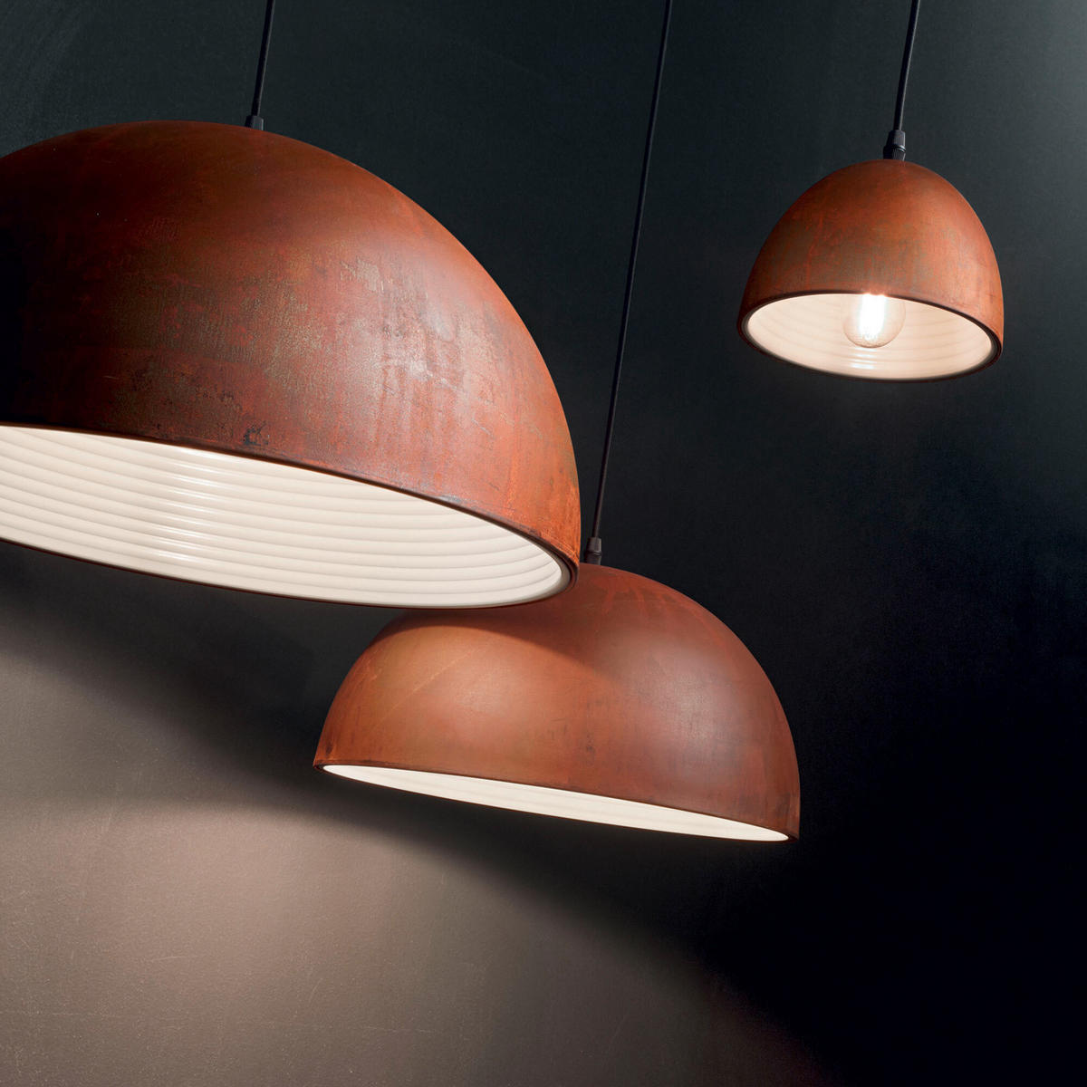 HÄNGELEUCHTE Corten 50/54-22,9 cm   - Rostfarben, KONVENTIONELL, Metall (50/54-22,9cm) - Ideal Lux
