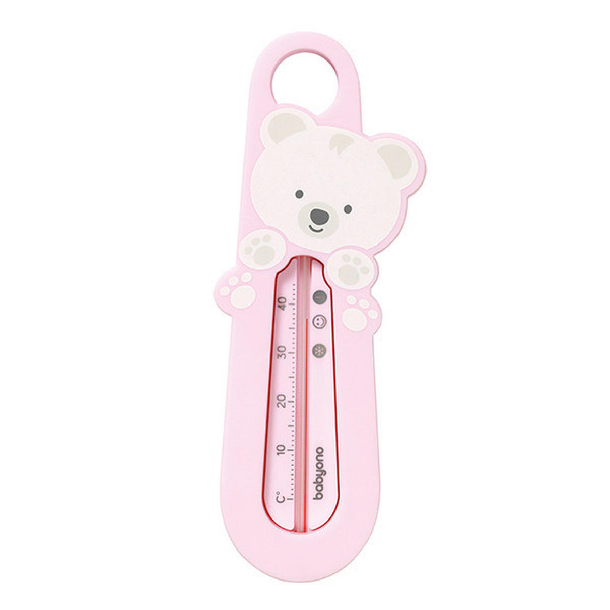 TERMOMETER ZA KAD - roza, Basics, umetna masa (0,05kg) - babyono