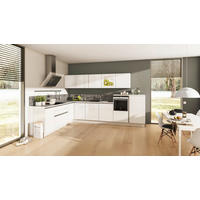EINBAUKÜCHE   - Weiss/Ulmefarben, Design, Holzwerkstoff - Dieter Knoll