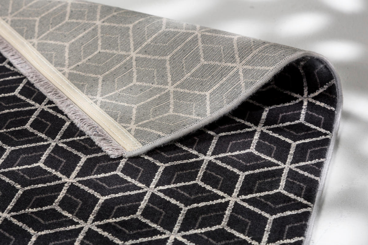 WEBTEPPICH 170/240 cm Metric  - Graphitfarben, Design, Textil (170/240cm) - Joop!