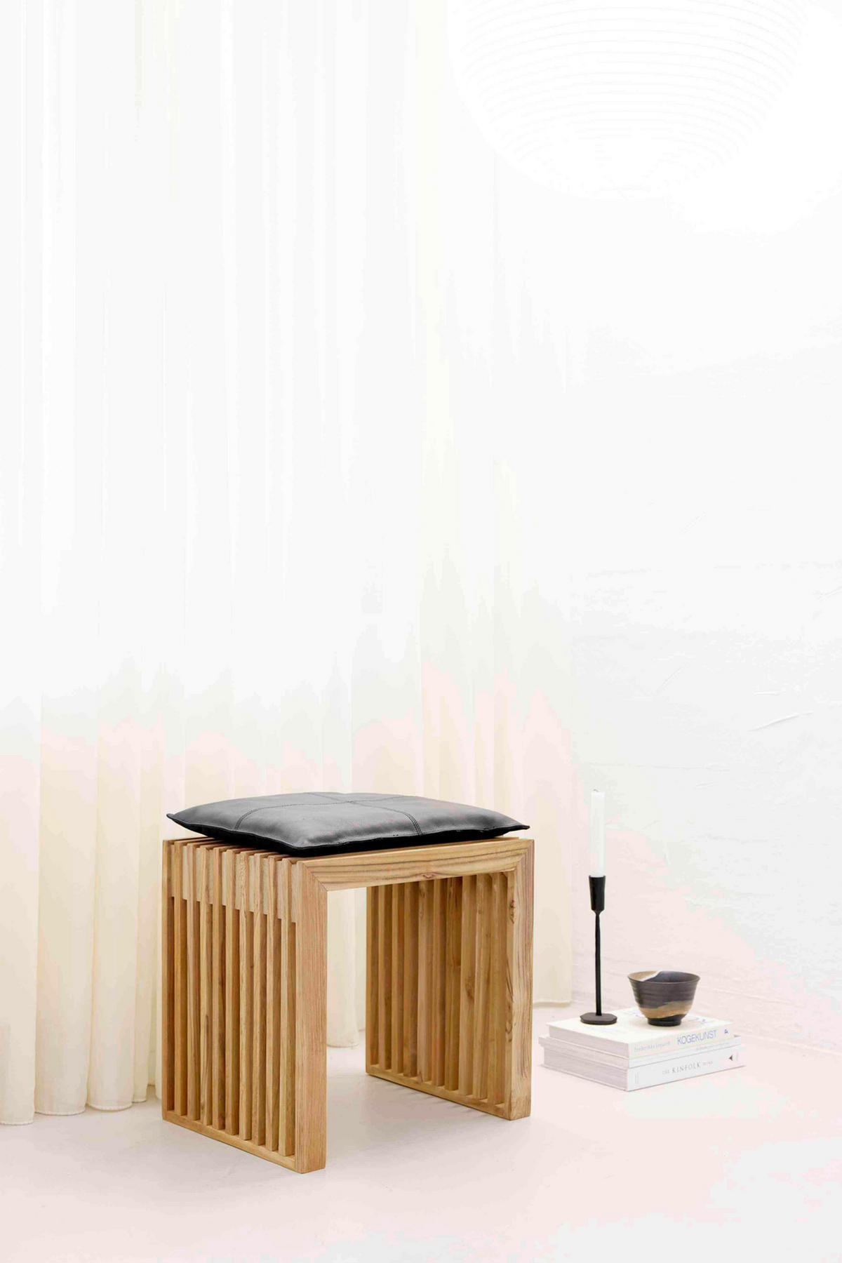 HOCKER Holz Teakfarben  - Teakfarben, Konventionell, Holz (45/43/35cm) - MID.YOU