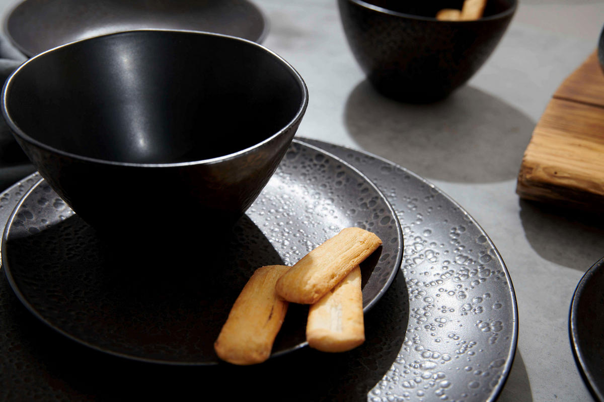 MÜSLISCHALE Kitwe  - Schwarz, Basics, Keramik (14/14/8cm) - Ritzenhoff Breker