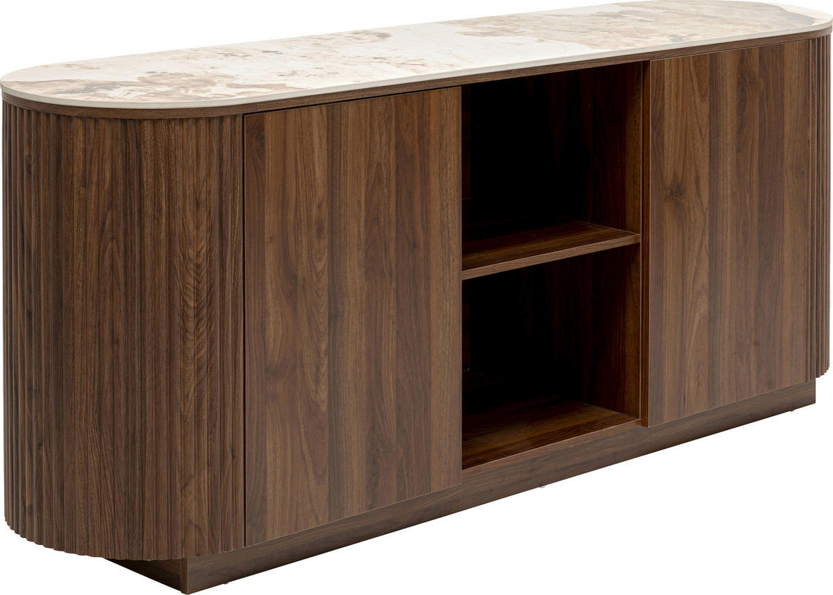 SIDEBOARD  180/76/45 cm  - Beige/Braun, KONVENTIONELL, Keramik/Holzwerkstoff (180/76/45cm) - Kare-Design