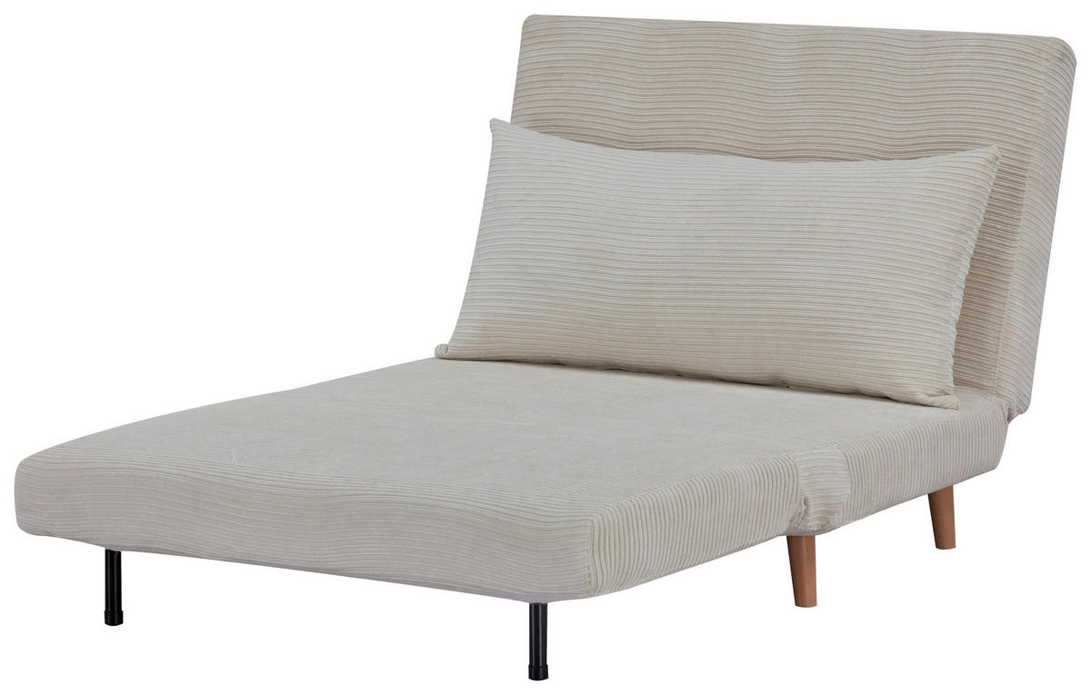FEKVŐFOTEL textil krémszínű  - krémszínű/natúr színű, Modern, textil/fa (102/82/91cm) - MID.YOU