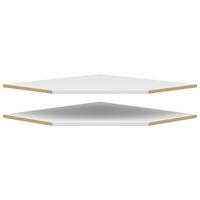 POLIȚĂ DE COLȚ in alb  - alb, Modern, material pe bază de lemn (96,5/1,5/73,8cm) - Carryhome